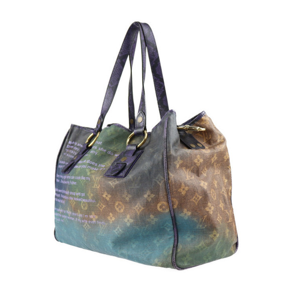 Louis Vuitton Jokes Heartbreak Blue Purple Monogram Bag Tote - Picture 1 of 9